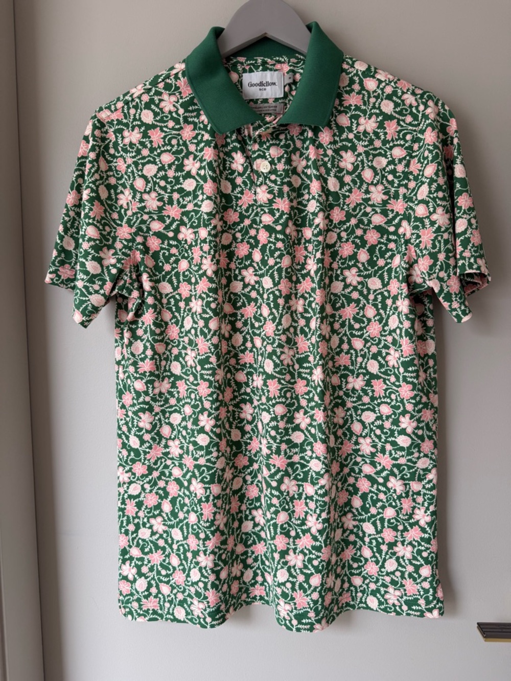 Goodfellow & Co Mens Tropical Pattern Polo Shirt
